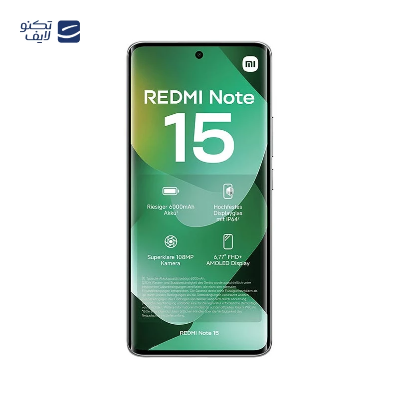 گوشی موبایل شیائومی مدل Redmi Note 15 4G ظرفیت 256 گیگابایت رم 8 گیگابایت