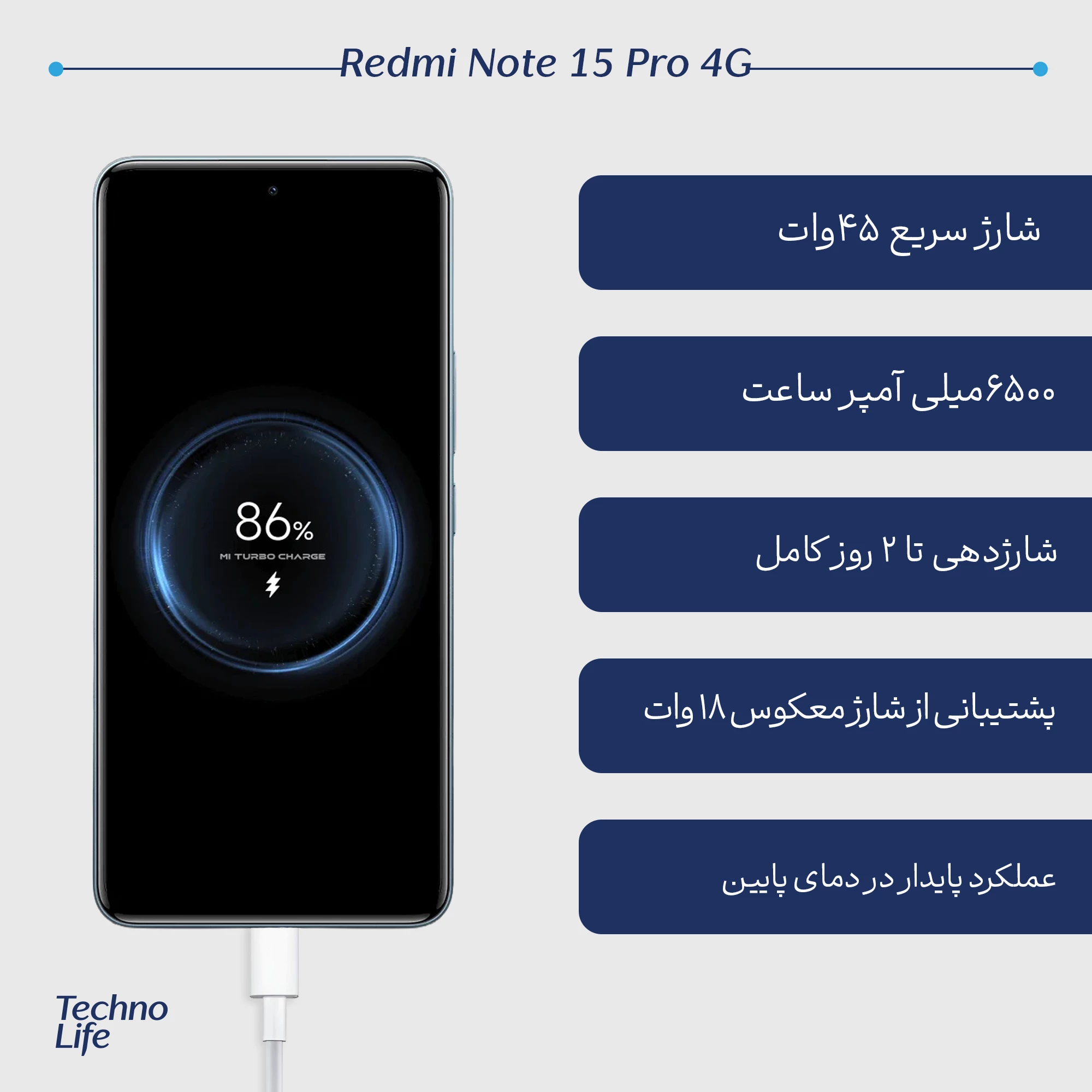 گوشی موبایل شیائومی مدل Redmi Note 15 Pro 5G ظرفیت 512 گیگابایت رم 12 گیگابایت
